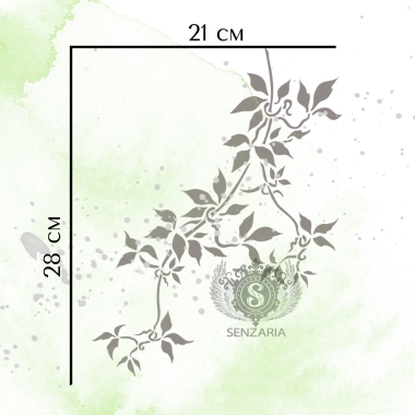 Трафарет - Клематис 3 Трафарет - Клематис 3