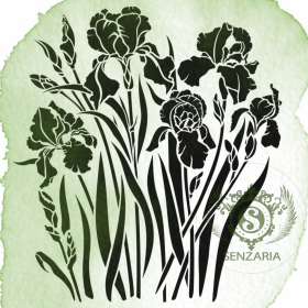 Трафарет - Ирисы